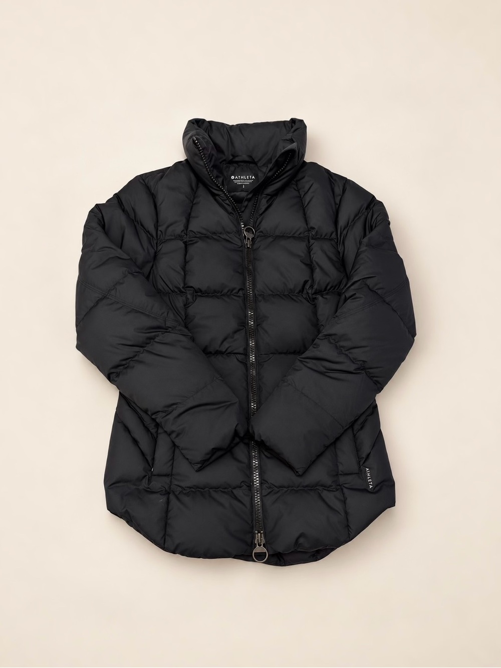 Athleta Downtown Jacket Black Down Puffer